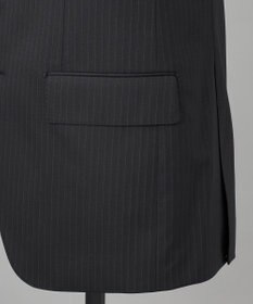 GOTAIRIKU 横に伸びる【TasmaniaWool/タマニアウール】ストレッチ スーツ（ブラックストライプ）