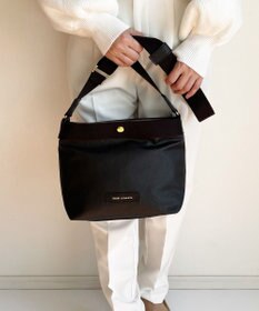 Hekhèr Le Style de Vie 新色追加【日本製】PUコートコットンキャンバス ショルダーバッグ