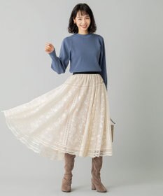 マガジン掲載】サーキュラーレース フレアスカート（KL22） / 組曲  