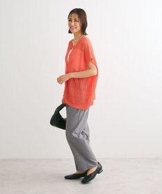 Green Parks 透かし柄ポンチョニットカーディガン