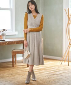 ANY SIS 【ウールブレンドシリーズ】ベースネックリブコンビ ニット