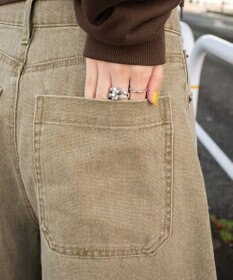 WEGO ウエストドロストダブルニーバギーハーフパンツ