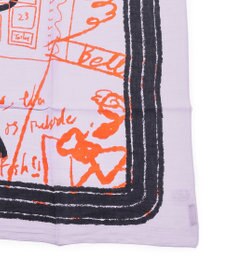 23区  manipuri インバージョンフィッシュ プリント ストール