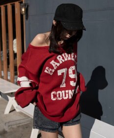 WEGO 2WAYグラフィックワンショルニット