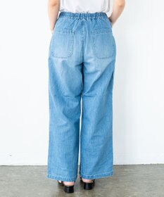 caqu FS linen easy wide リネンウエストゴムワイドストレート