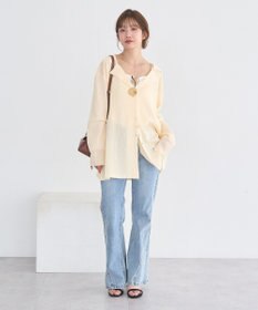 earth music&ecology テーラーカラーニットカーディガン