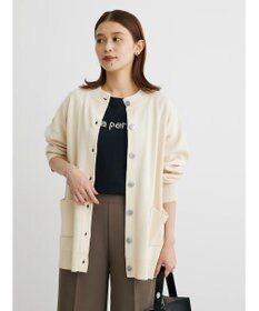 Green Parks ミドル丈モックネックカーディガン