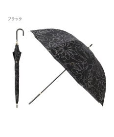 MOONBAT 【新色追加/耐風】ランバン オン ブルー 長傘 フラワー柄サテンジャガードプリント