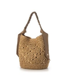 UNBILLION cachecache 下がりグログラン柄編みワンハンドルクロッシェトート