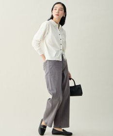 ANY L コットンブレンドポロカーデ