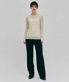 BEIGE， 【洗える】SORE / シアーコットンクルーネックカットソー