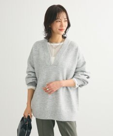 Green Parks ・Ｐｅｔｉｔ　Ｆｌｅｕｒ　深Ｖネックニットチュニック