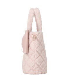 Maison de FLEUR フェイクファーパールリボントートバッグ