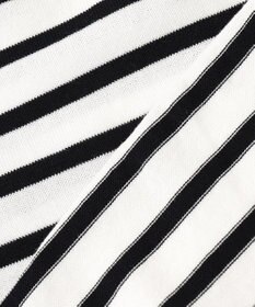 J.PRESS LADIES 【洗える】BASIC HT-COTTON クルーネック ボーダー カーディガン