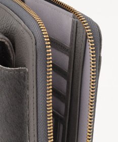 UNBILLION perche 牛革ハラコタイプ×ゴートモバイルウォレットショルダー