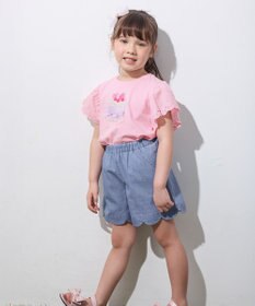 ANY KIDS 袖レース ケーキプリント Tシャツ
