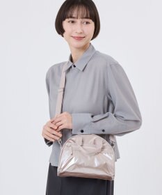 LeSportsac ROUND SM SATCHEL/ローズゴールドシャイン