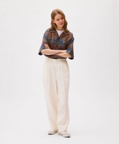 LENO FRENCH WORK HEVY LINEN TROUSERS リネンパンツ