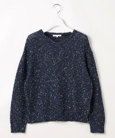 自由区 ラメノットスパングル ニット ネイビー