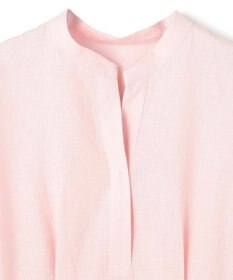 UNFILO リネンレーヨン タックブラウス