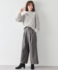 ANY ラムウールフェザーコンビプルオーバー