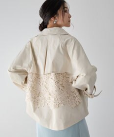 YECCA VECCA レースMIXショートトレンチコート