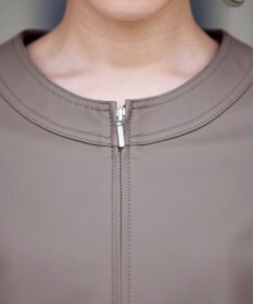 Tiaclasse L 【本革】ノーカラーシープレザージャケット