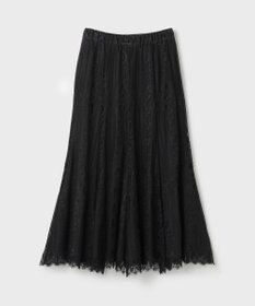 GRACE CONTINENTAL ストライプレースフレアスカート