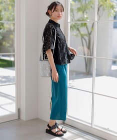 ANY SIS 【UVケア ・ストレッチ・洗える】2WAYジョーゼットジャージーナロー スカート