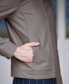 Tiaclasse L 【本革】ノーカラーシープレザージャケット