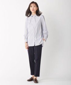 J.PRESS LADIES 【洗える】T/Rアルガンシルク クロップドパンツ