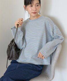 AMERICAN HOLIC カラーボーダークロップド丈プルオーバー