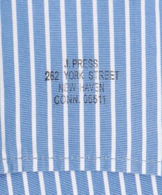 J.PRESS MEN パッチフラップ マルチストライプ バンドカラーシャツ
