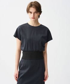 uncrave ダブルフェイスジャージー ドルマンスリーブリブトップス