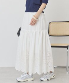 AMERICAN HOLIC アイレット刺繍ティアードスカート