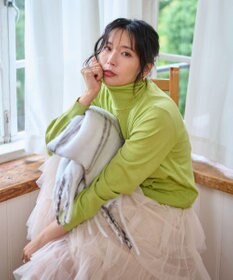 WEGO 【WEB限定/25年秋冬新作/洗濯OK/毛玉レス】タートルネックニット