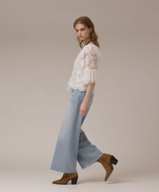 GRACE CONTINENTAL レースコンビフリルブラウス