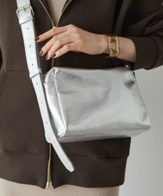 russet 【2025AW新作】レザースクエアショルダーバッグ(CE-1575)