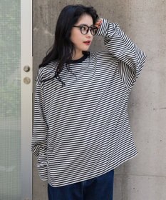 WEGO ワイドスリーブボーダーT（長袖）