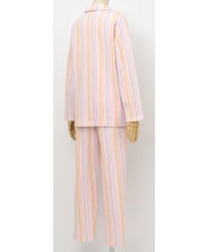 Wing パジャマ 長袖 長ズボン 綿100％(肌側) キルトニット素材 保温性 すっきりシルエット シャツタイプ 上下セット レディース EP6006 ウイング／ワコール