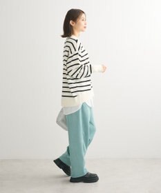 Green Parks もちやわモックネックニットプルオーバー