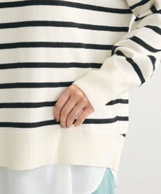 Green Parks もちやわモックネックニットプルオーバー