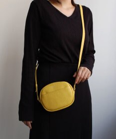 blancle シュリンクレザー ラウンドショルダーバッグ