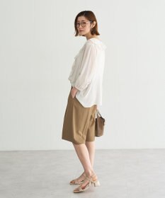 YECCA VECCA ラッフルリボンシアーブラウス