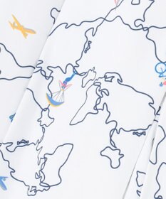 23区GOLF 【WOMEN】ワールドマップ柄 ボックスプリーツ入り キュロットスカート