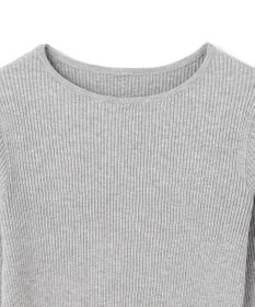 UNFILO マイビューティ リブボートネック ニット