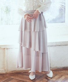 earth music&ecology サイドリボンティアードスカート