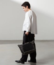 Y'SACCS ナイロン×リサイクルレザー　コンビマルチトート