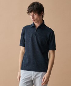 JOSEPH ABBOUD  【フランス産リネン×日本の技術・清涼感】ノルマンディリネントップジャージ ジップ ポロシャツ