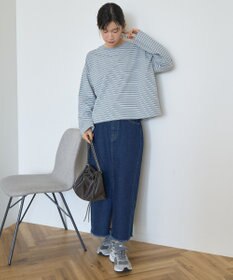 AMERICAN HOLIC カラーボーダークロップド丈プルオーバー